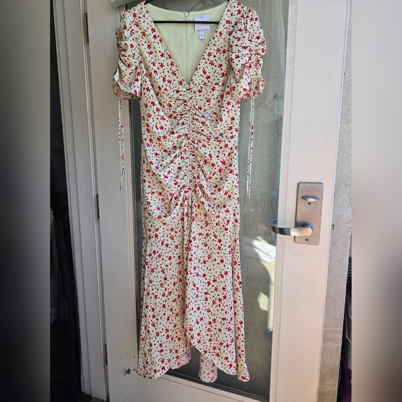 C/MEO Collective Red and Cream Puff Sleeve Sundress - Picture 3 of 16
